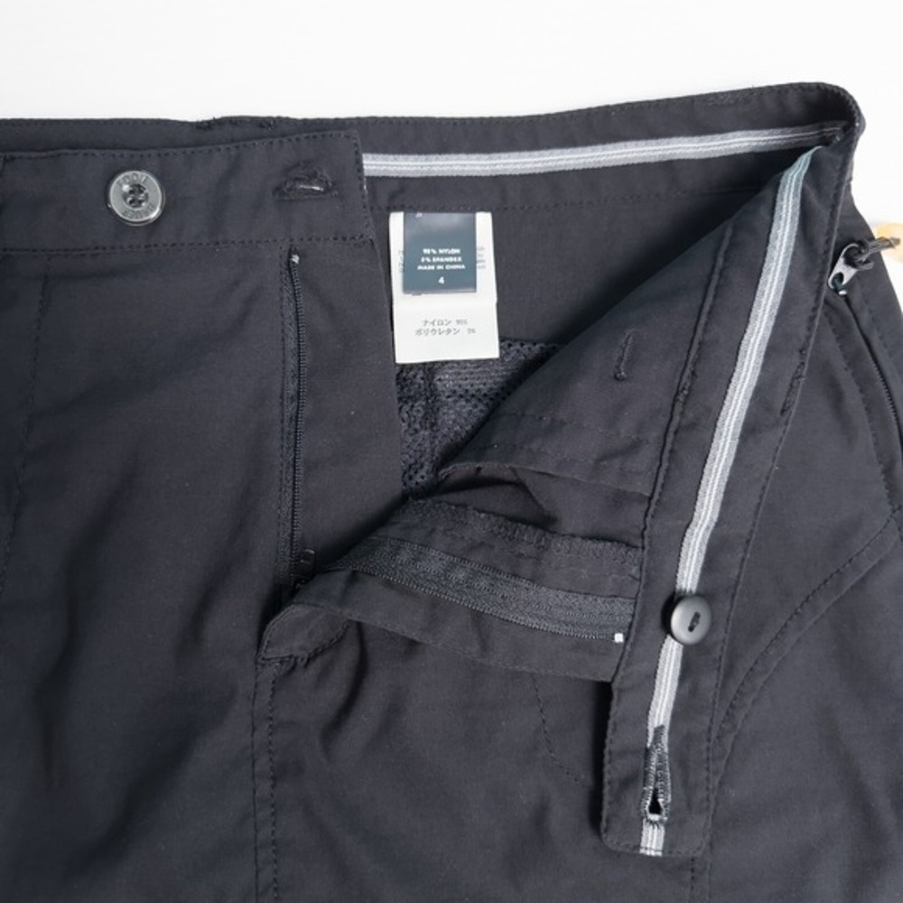 Eddie Bauer Sport Nylon Cargo Midi Skirt Sz 4 Black Gorpcore Utility Athleisure - Picture 13 of 16